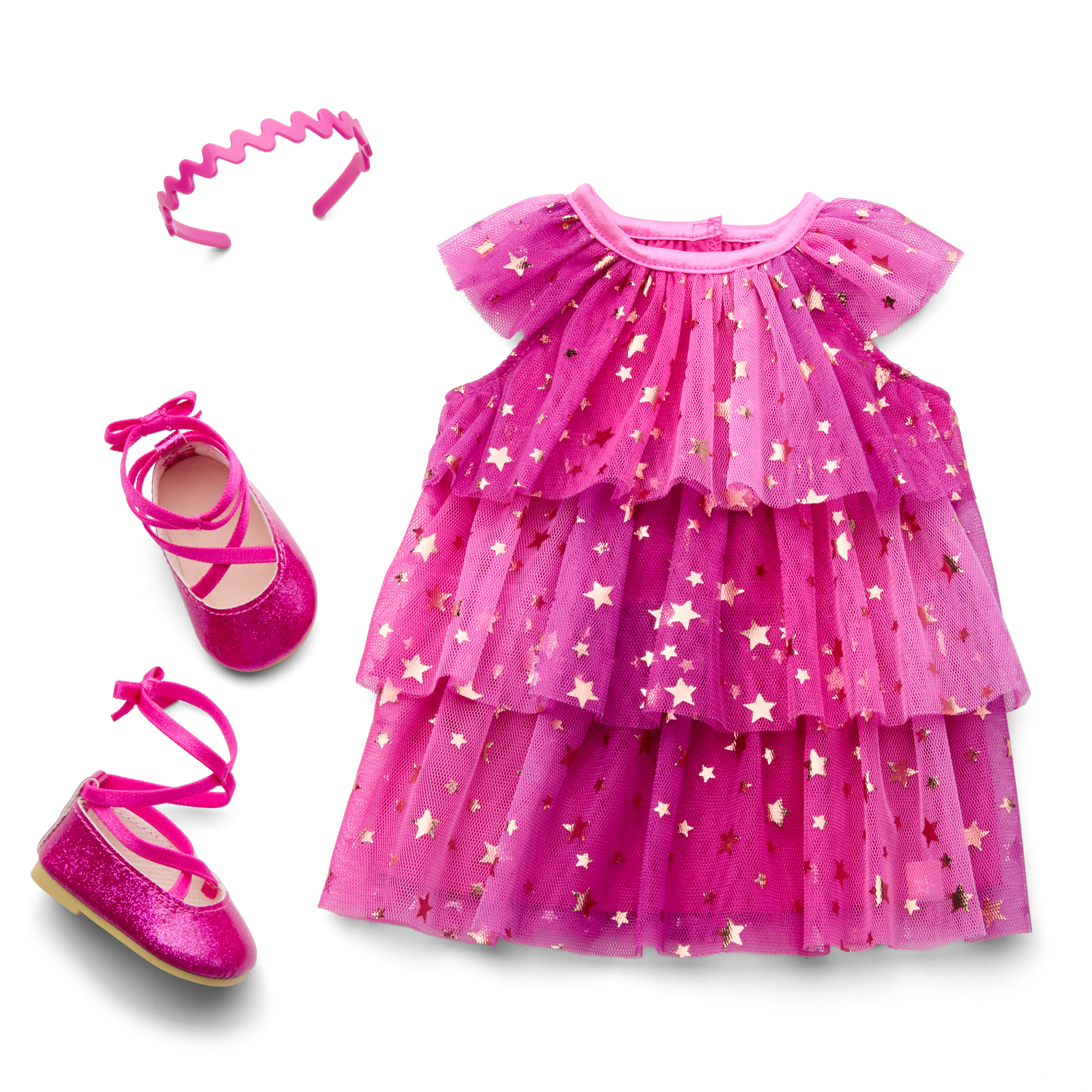 Pink Party-Ready Dress For 18-Inch Dolls